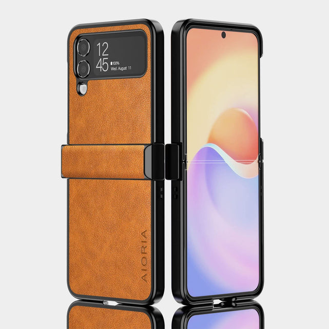 Redpepper Z Flip 4 custodia pelle PU arancione retro