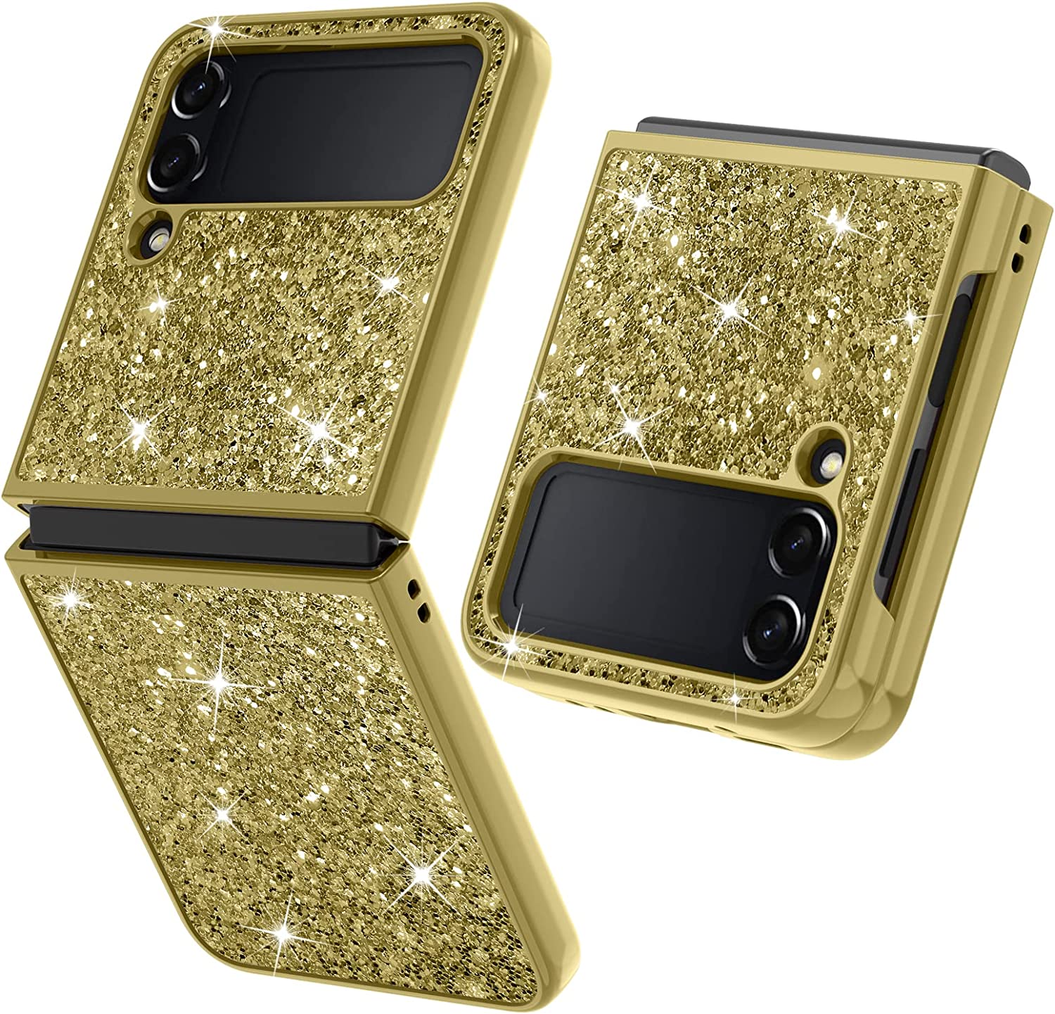 Redpepper Galaxy Z Flip 4 cover glitter blu brillantini donna