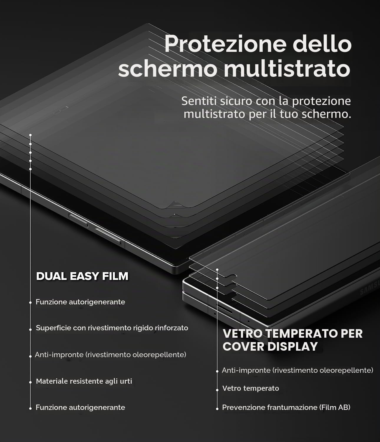 Ringke 3-in-1 Protector pellicola Galaxy Z Fold 6 9H