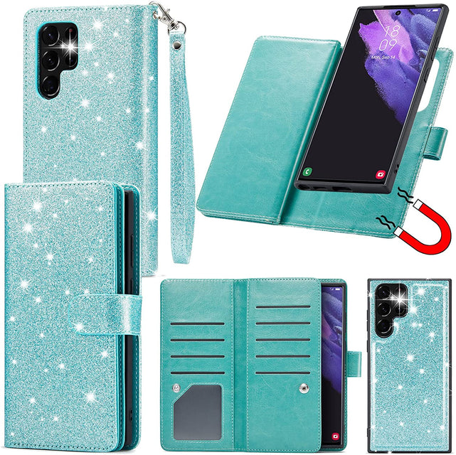 Redpepper Galaxy S22 Ultra Cover Portafoglio 9 Slot