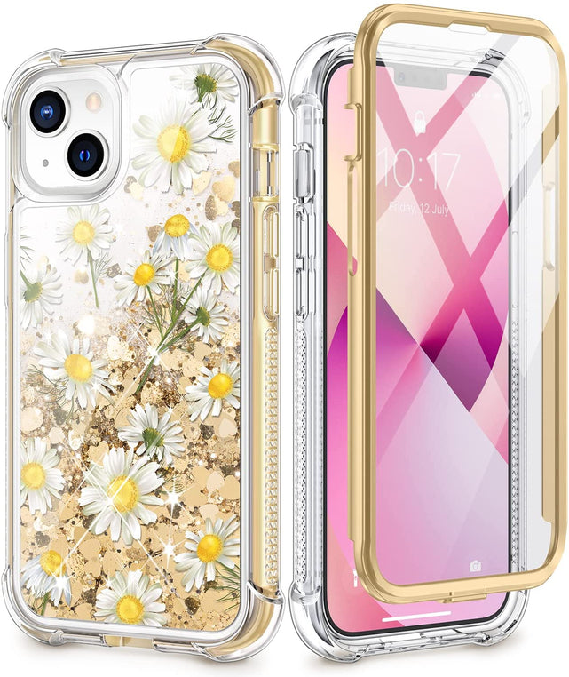 Redpepper iPhone 13 Cover Glitter Liquida trasparente