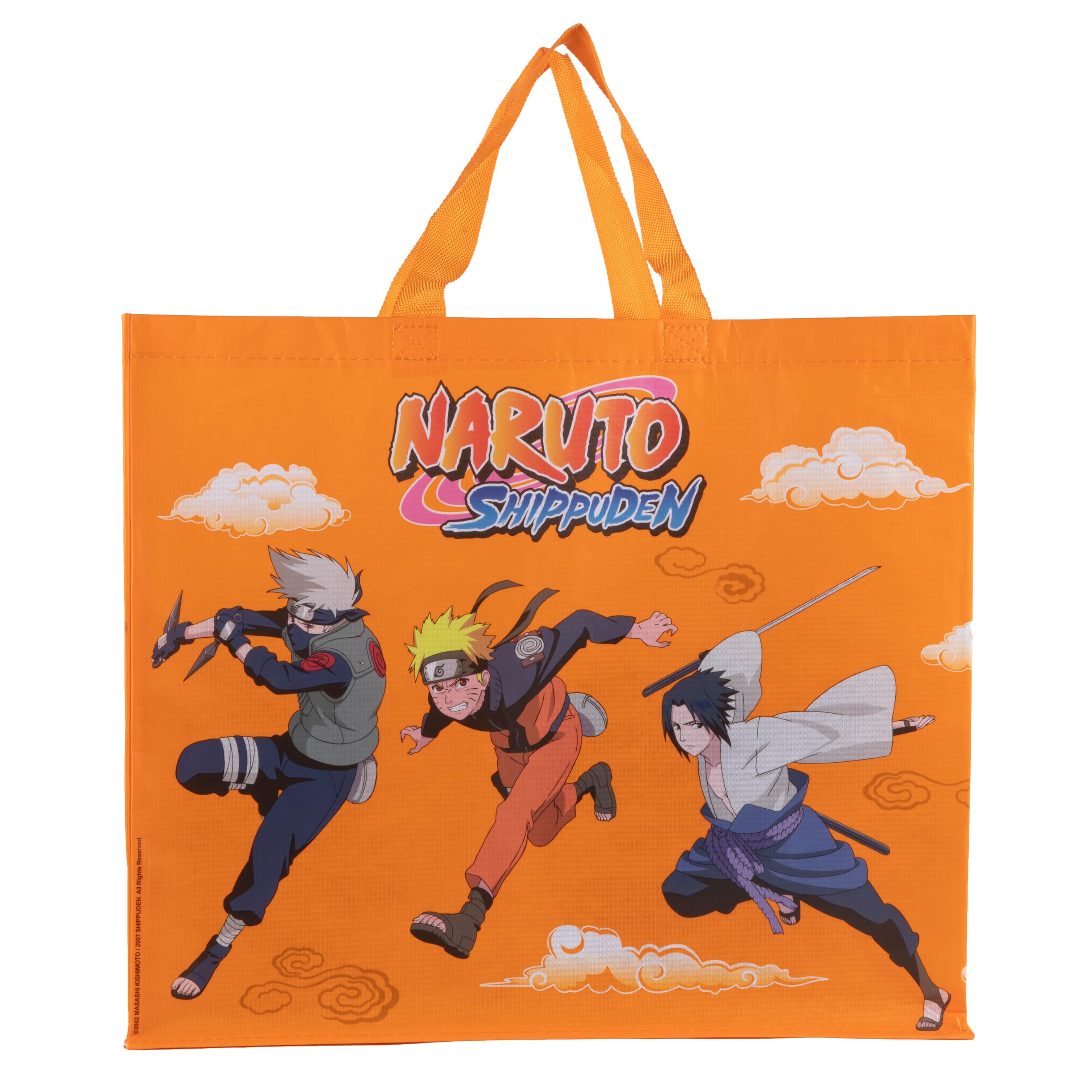 Konix Naruto Shippuden borsa spesa arancione 40x45x20 riciclata