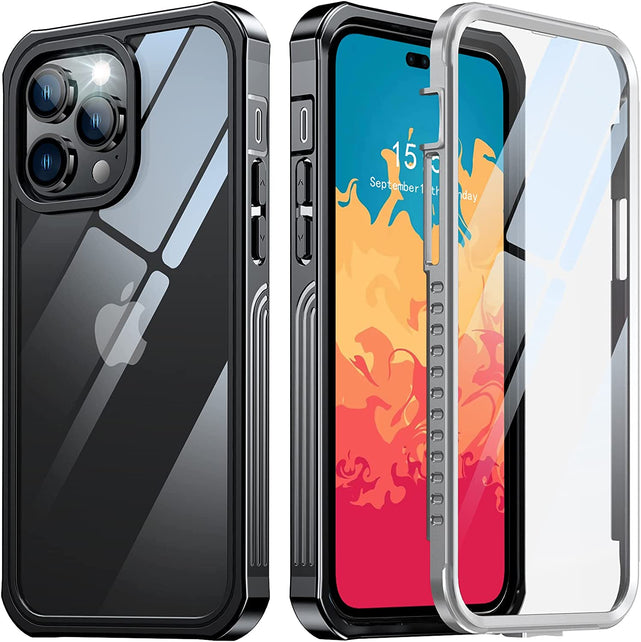 Redpepper Apple Cases 14 Pro Max Bumper Cover vetro nera 6.7