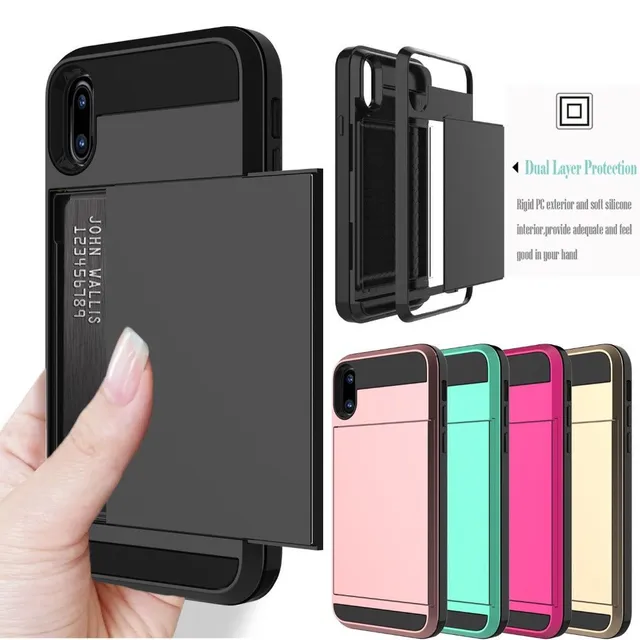 Redpepper iPhone 6 Custodia Wallet con Porta Carte Nero