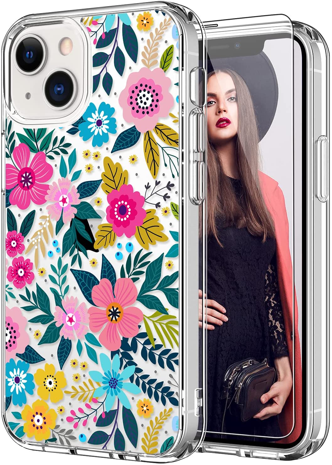 Redpepper iPhone 13 Mini custodia trasparente fiori