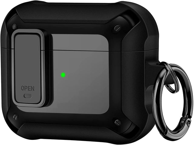 Redpepper AirPods 3 Cover Nero Carbonio con Moschettone