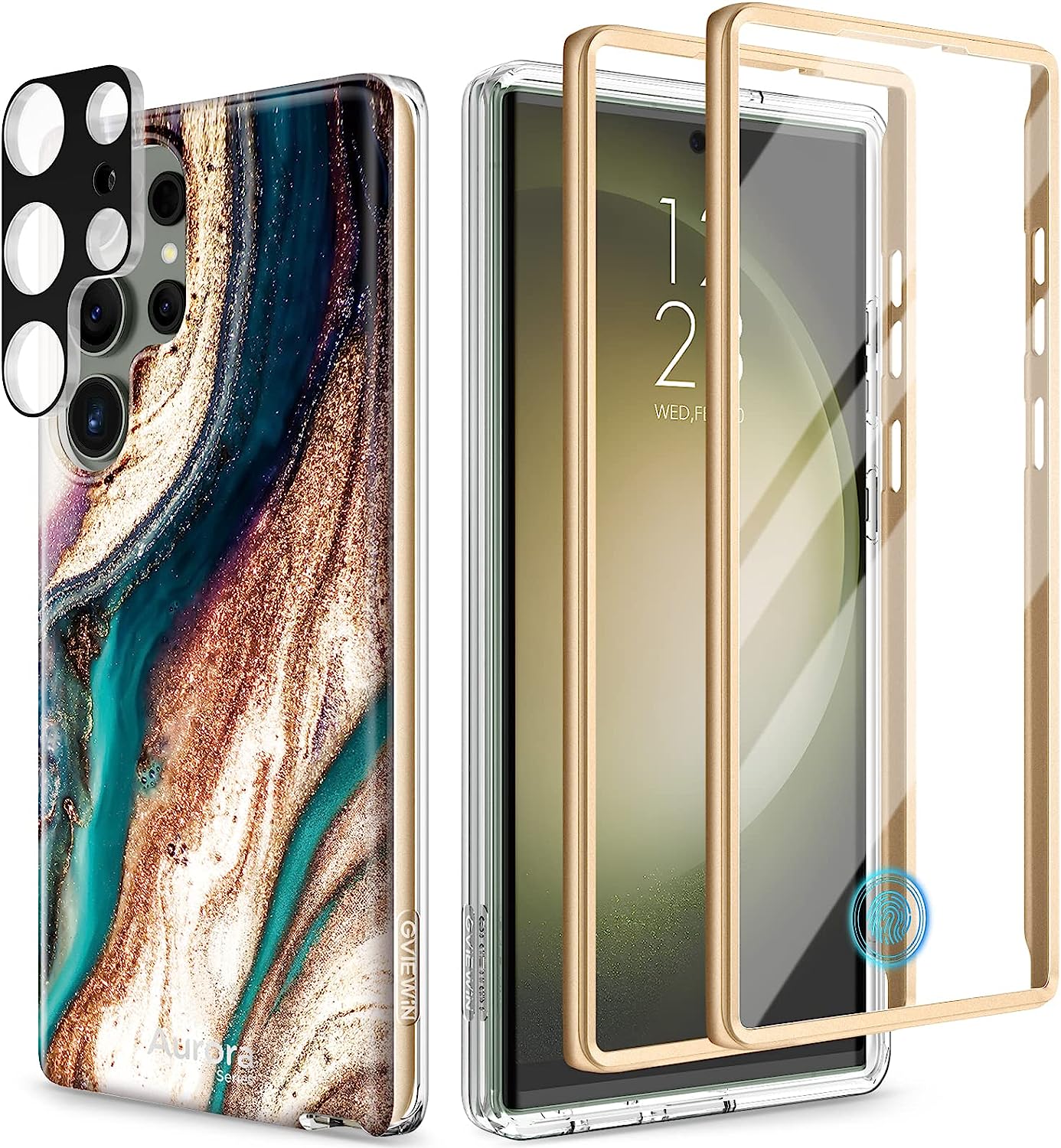Redpepper Galaxy S23 Ultra cover marmo beige marrone
