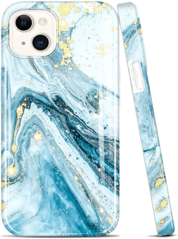 Redpepper iPhone 13 Mini Cover Marmo Glitter Oro Slim