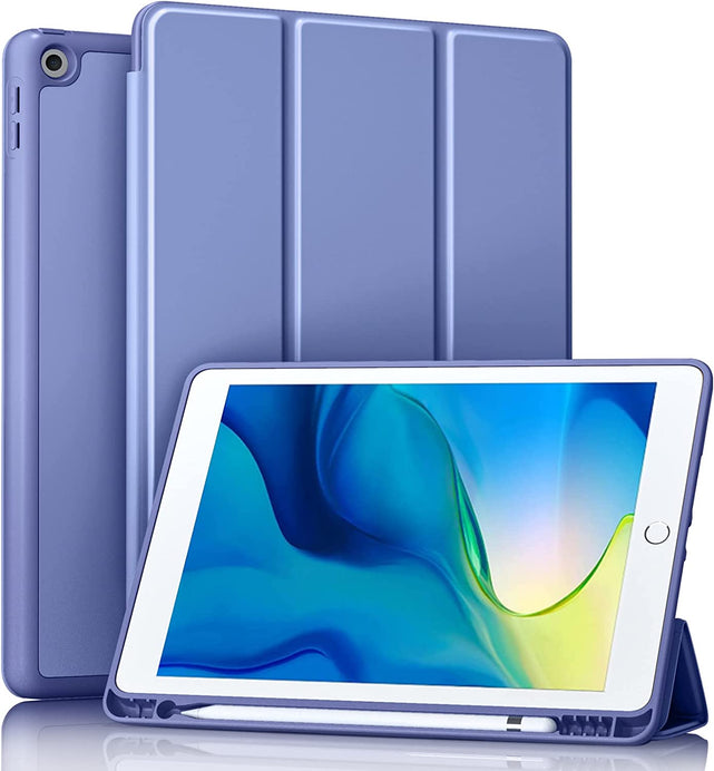 Redpepper iPad 10.2 Cover Nera Pelle Stand Porta Matita