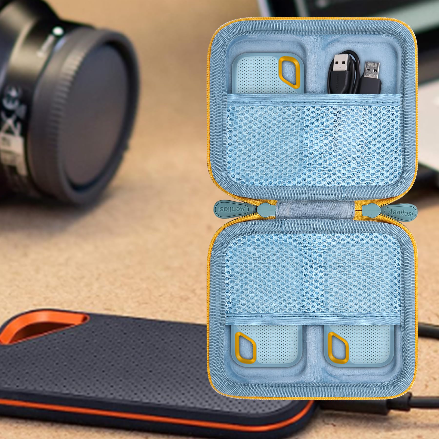 Aenllosi SSD Case custodia SanDisk Extreme SSD Sky Blue