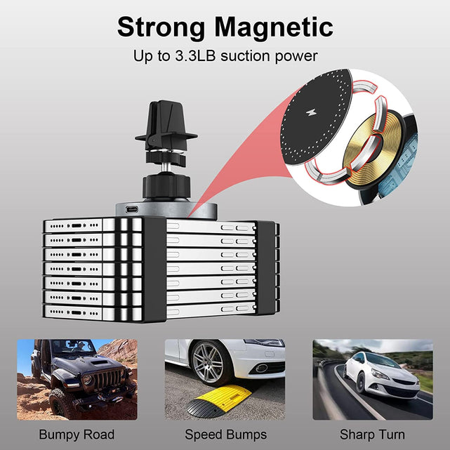 Redpepper Phone Holder supporto auto magnetico 15W ricarica