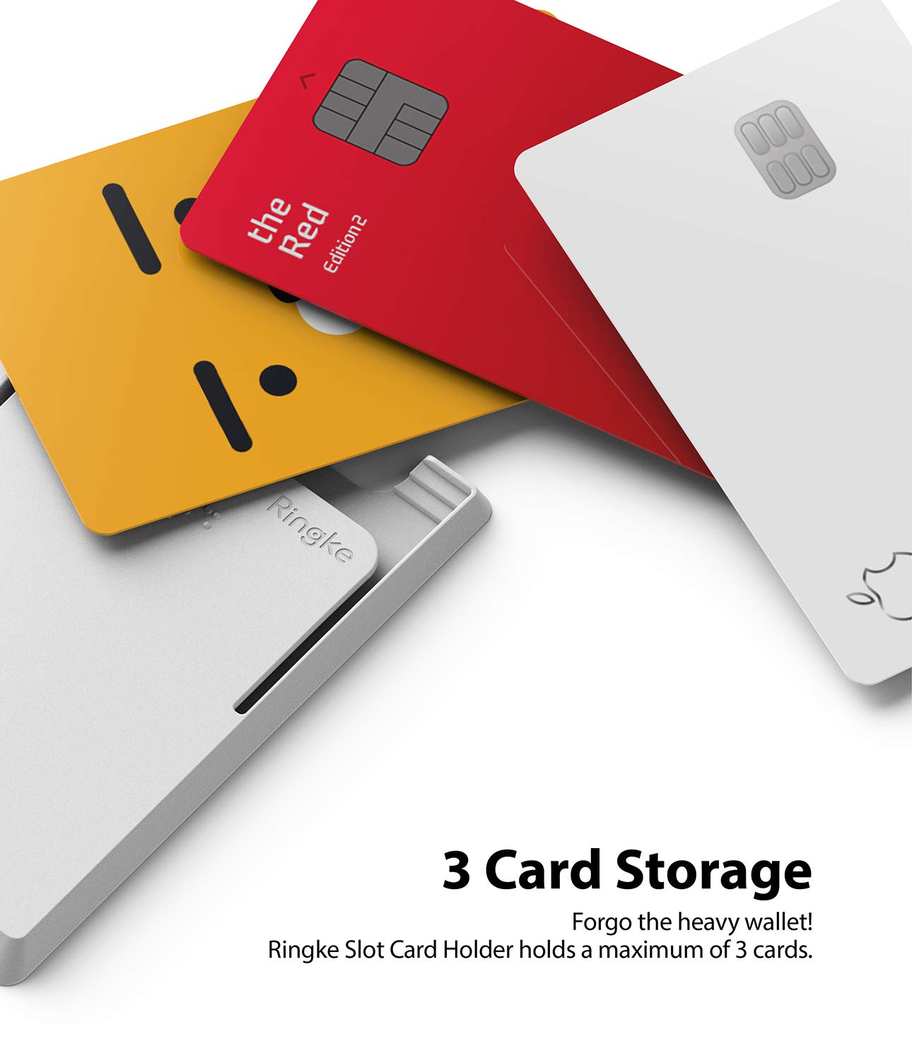 Ringke Slot Card Holder Porta Carte Grigio Chiaro 1 Pezzo 3 Carte