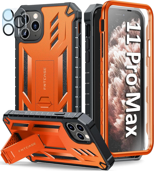 Redpepper iPhone 11 Pro Max Cover Corazzata Nera con Vetro