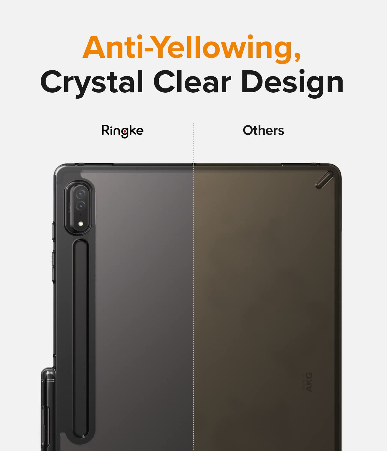 Ringke Fusion Cover Galaxy Tab S8 Ultra Trasparente Smoke Black