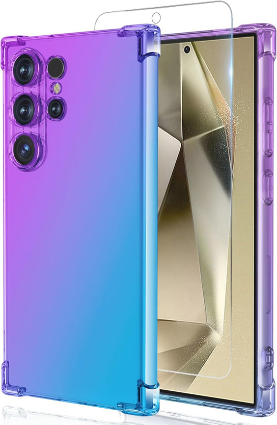 Redpepper Galaxy S25 Ultra Cover Gomma Viola Blu Pellicola
