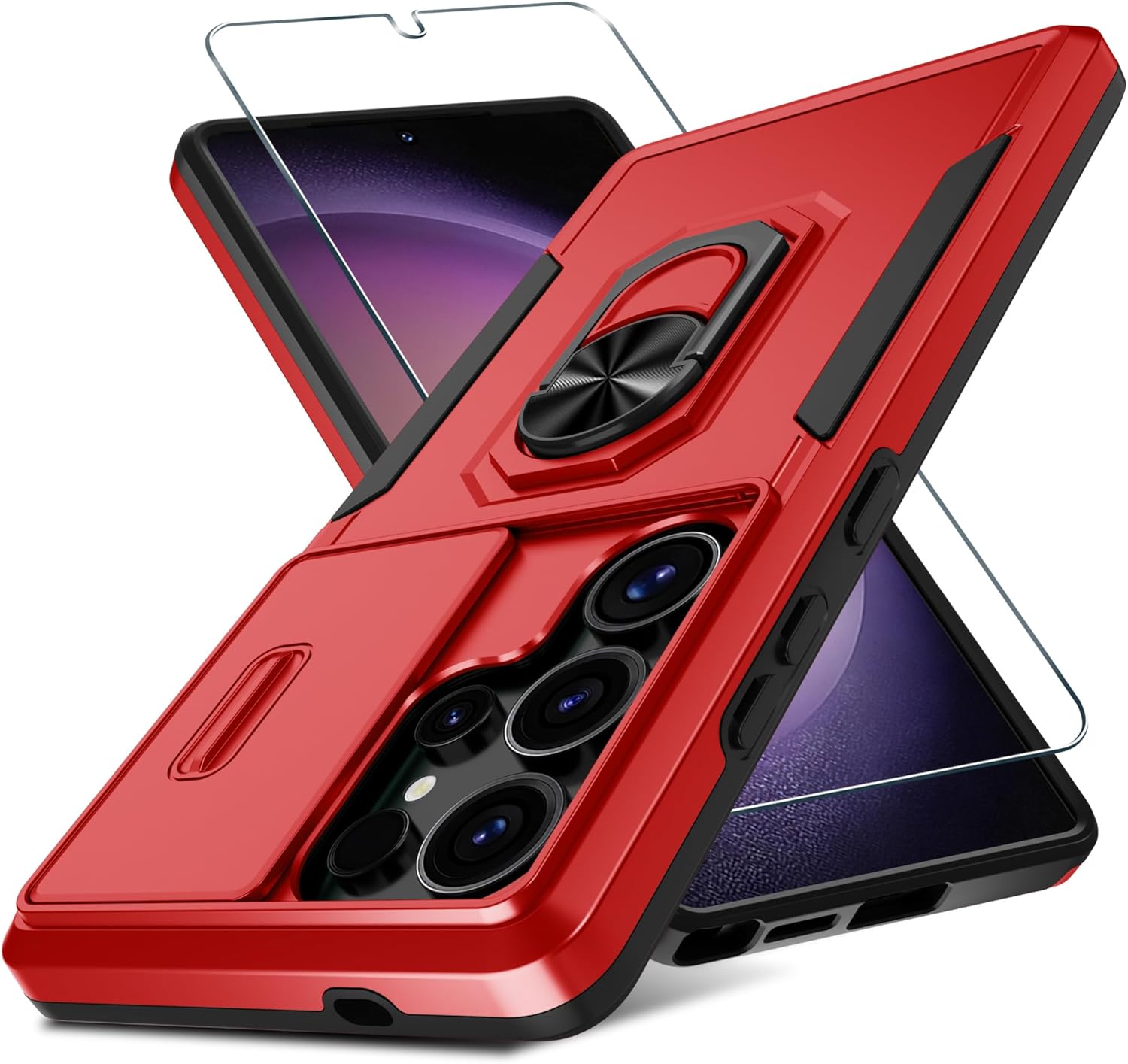 Redpepper Galaxy Cases Galaxy S25 Ultra custodia nera slide lens cover