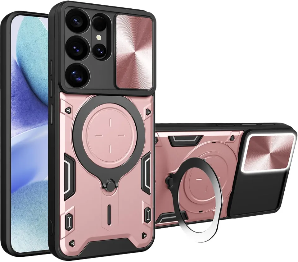 Redpepper S25 Ultra Cover Antiurto Anello Oro Rosa