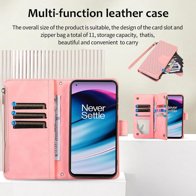 Redpepper OnePlus 11 5G cover portafoglio oro rosa con tracolla