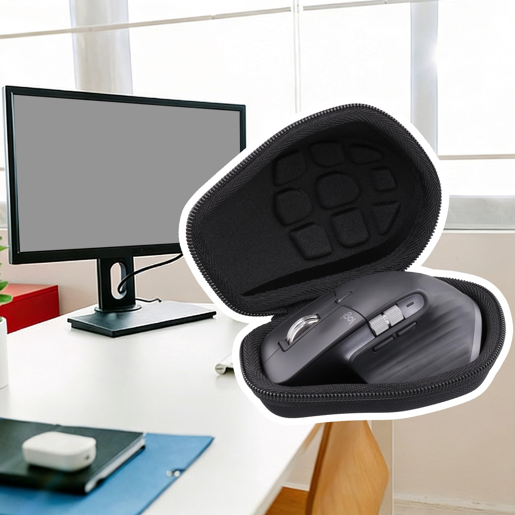 Aenllosi Keyboard & Mouse Case Logitech MX Master Nero EVA