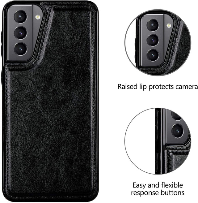 Redpepper Galaxy Cases S21 Plus Flip Custodia portafoglio nera