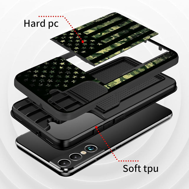 Redpepper Galaxy S25 Cover Portacarte Mimetica Bandiera