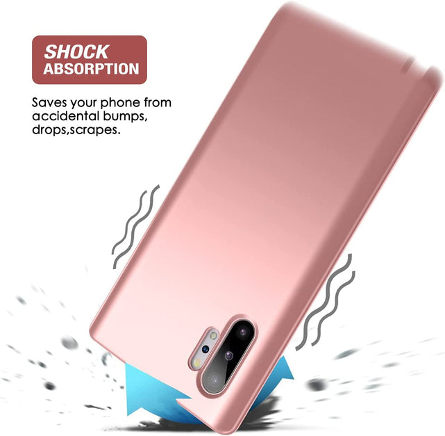 Redpepper Note 10 Plus Cover oro rosa con pellicola