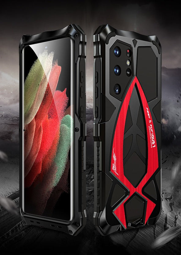 Redpepper Galaxy Cases S22 Ultra cover armor metallo nera
