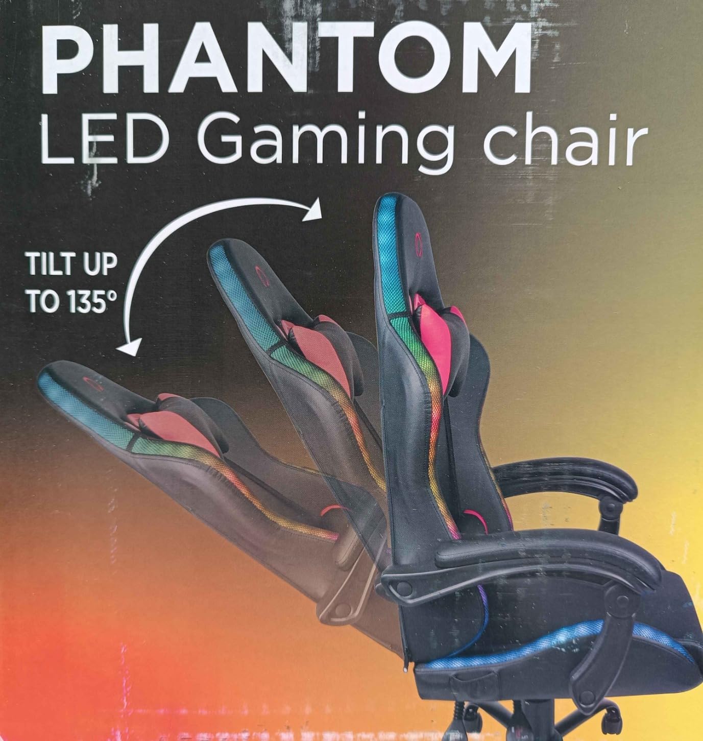 Konix Phantom sedia gaming ufficio nera RGB 135°