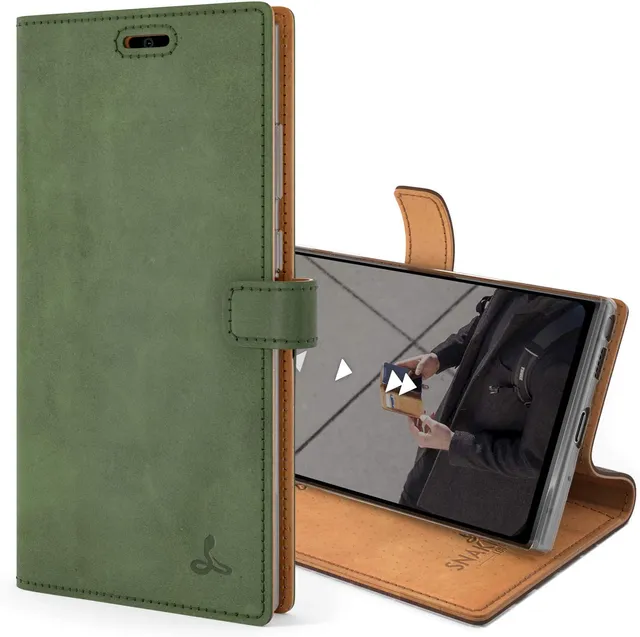 Redpepper Note 20 Ultra custodia portafoglio pelle nera