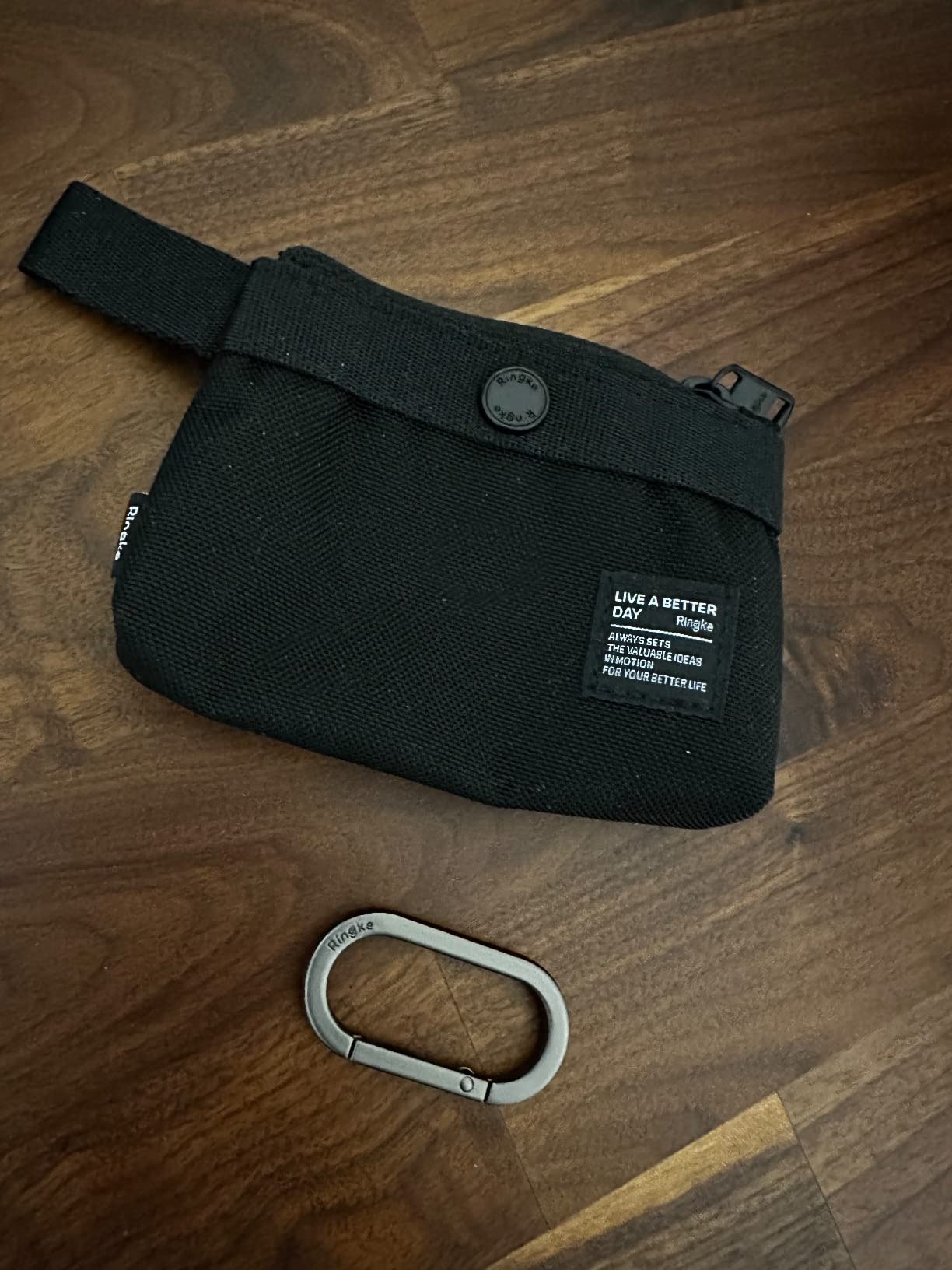 Ringke Mini Pouch Two-Way Bag Pochette Nera Nylon AirPods
