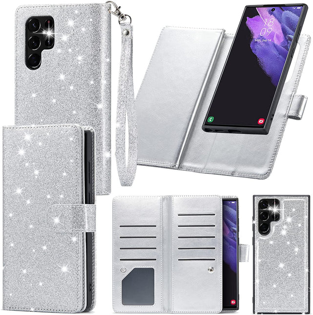 Redpepper Galaxy S22 Ultra Cover Portafoglio 9 Slot