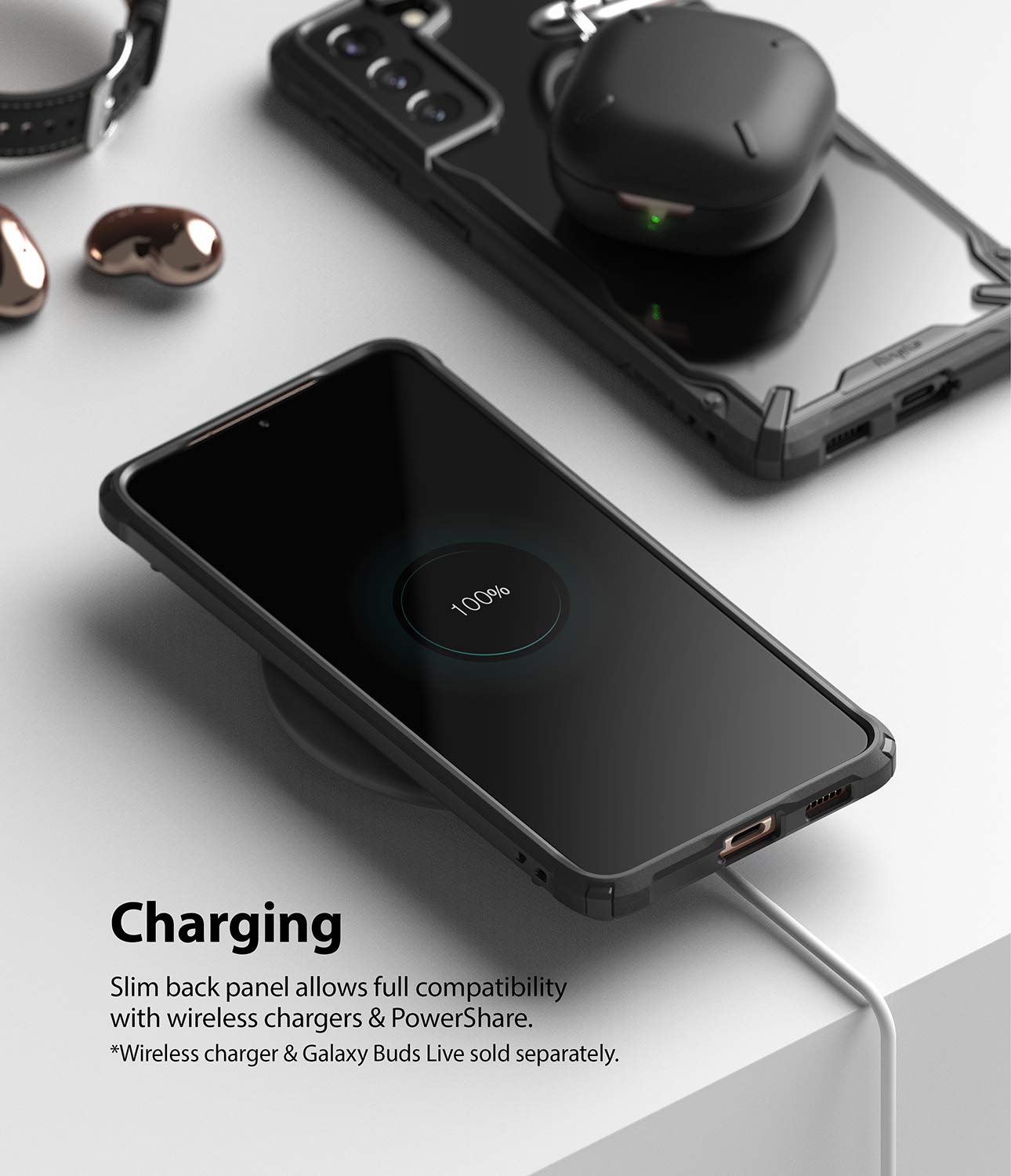 Ringke Fusion X Galaxy S21 cover antiurto Black nera