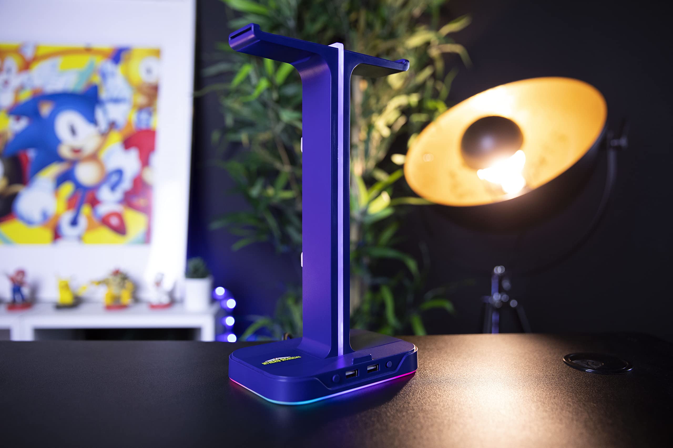 Konix Headset Holders My Hero Academia Stand Cuffie LED Blu
