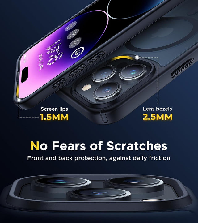 Redpepper iPhone 15 Pro cover nera opaca antiurto magnetica
