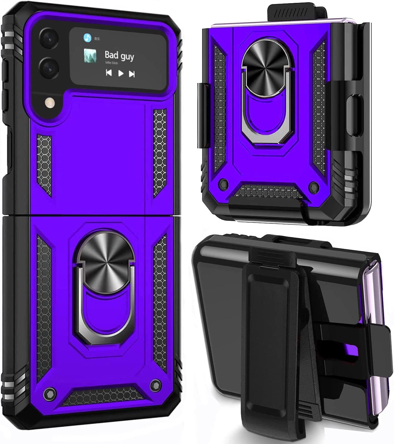 Redpepper Galaxy Z Flip 4 custodia kickstand viola antiurto