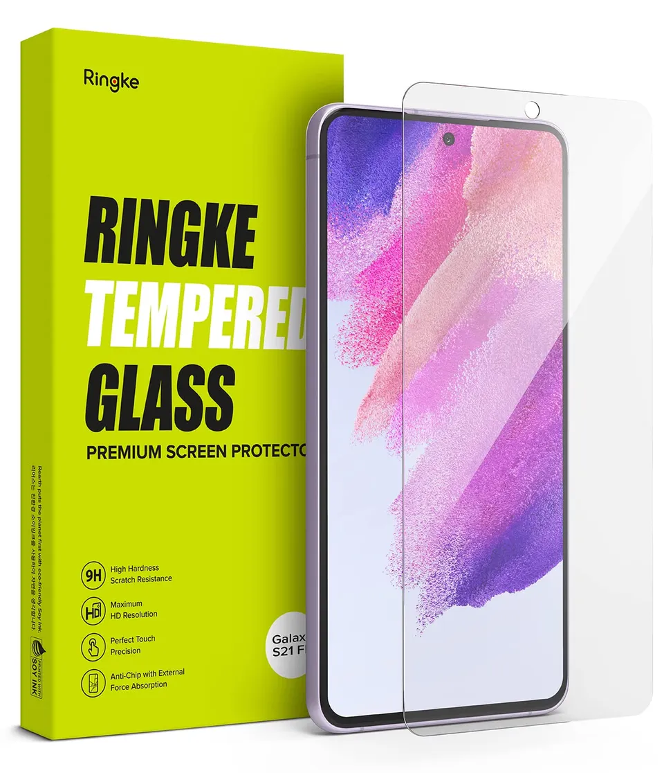 Ringke Screen Protector vetro temperato Galaxy S21 FE 5G 2 pezzi 9H