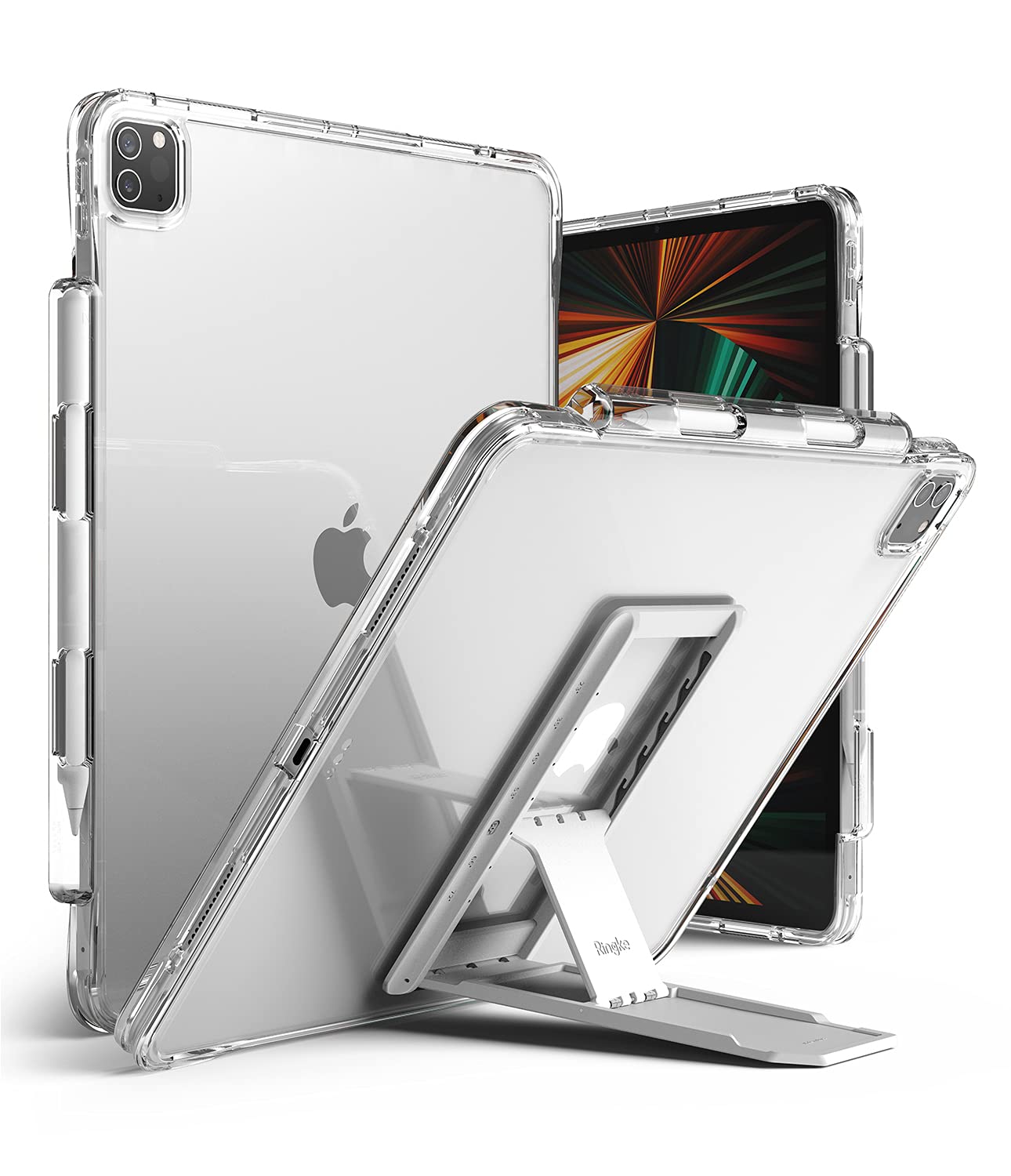Ringke Fusion Plus iPad Pro 12.9 cover con supporto grigia