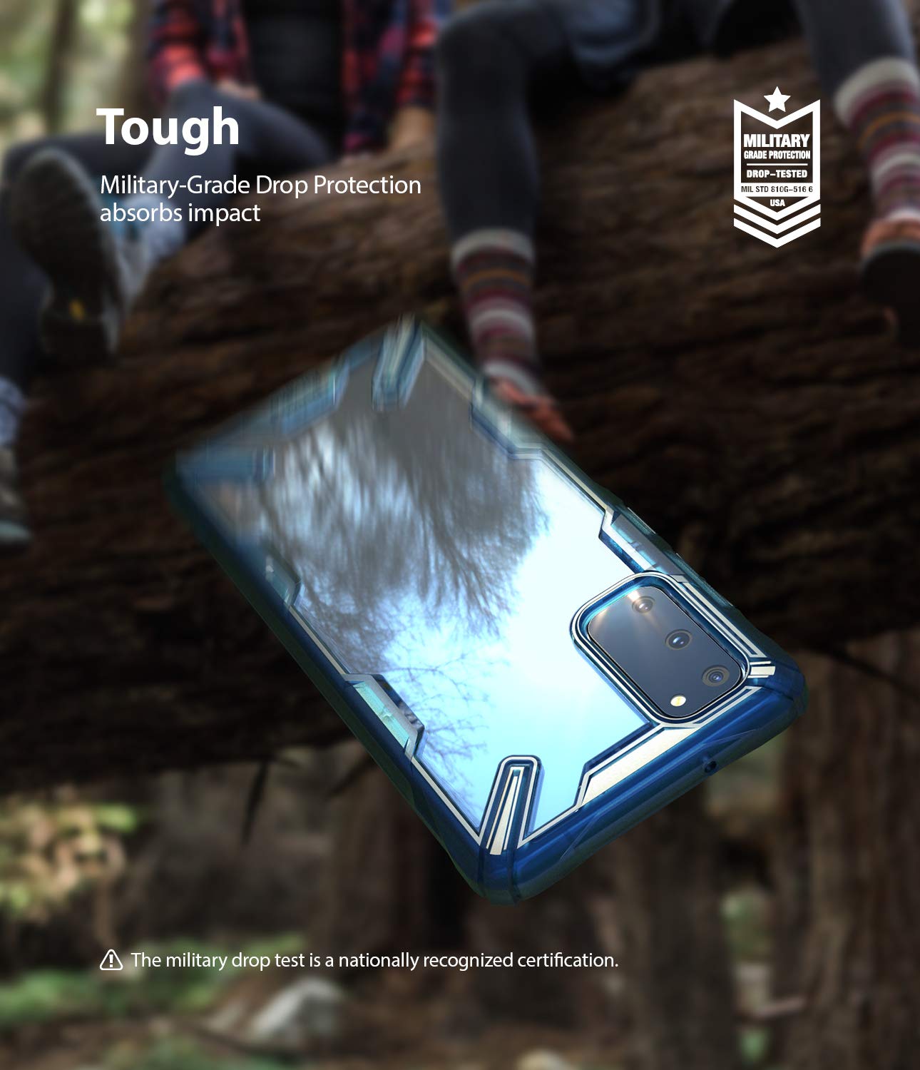 Ringke Fusion-X Galaxy S20 Cover Trasparente Space Blue