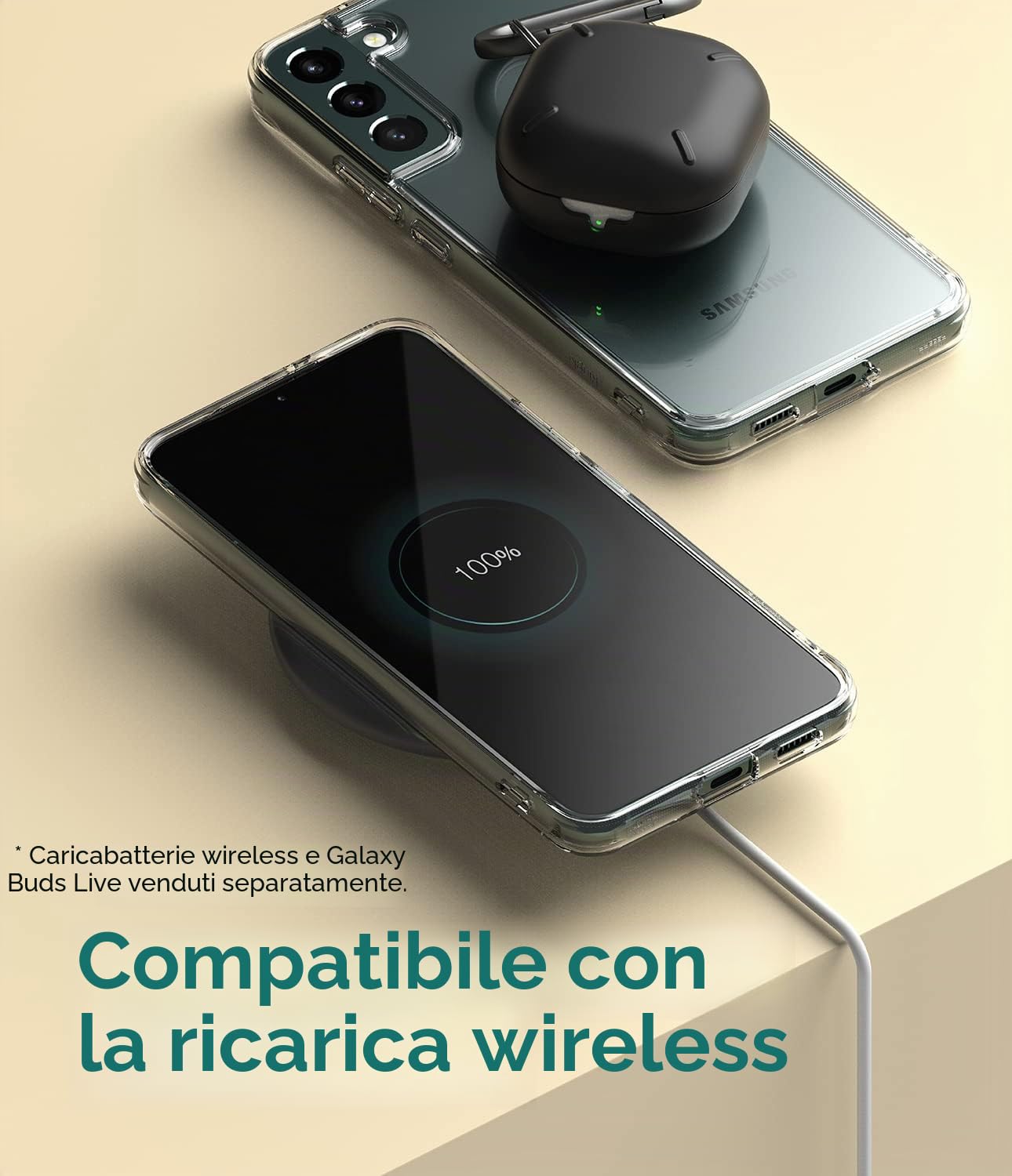 Ringke Fusion Galaxy S22 cover trasparente Clear TPU
