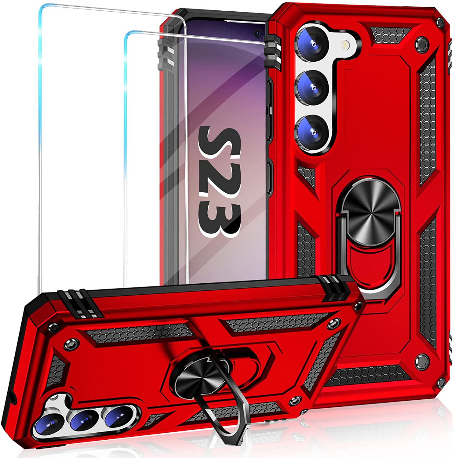 Redpepper Galaxy S23 custodia anello 360° magnetica antiurto