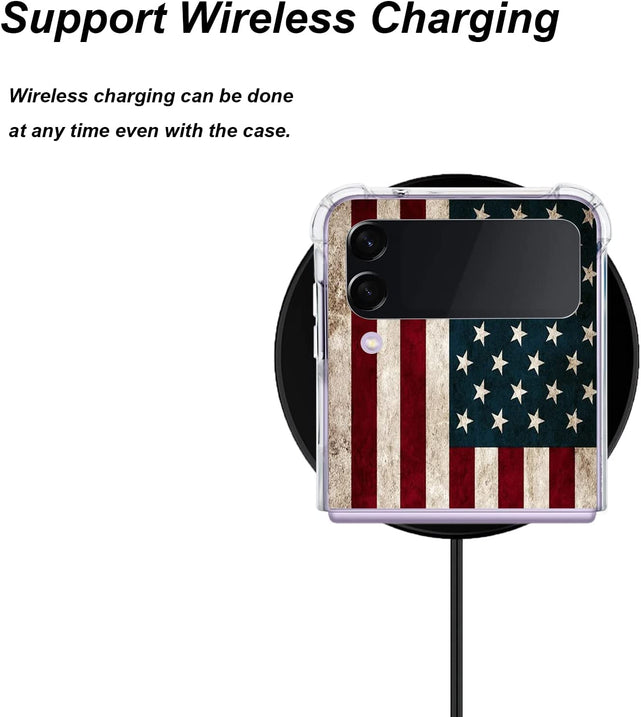 Redpepper Z Flip 4 Custodia Bumper Cover Bandiera USA