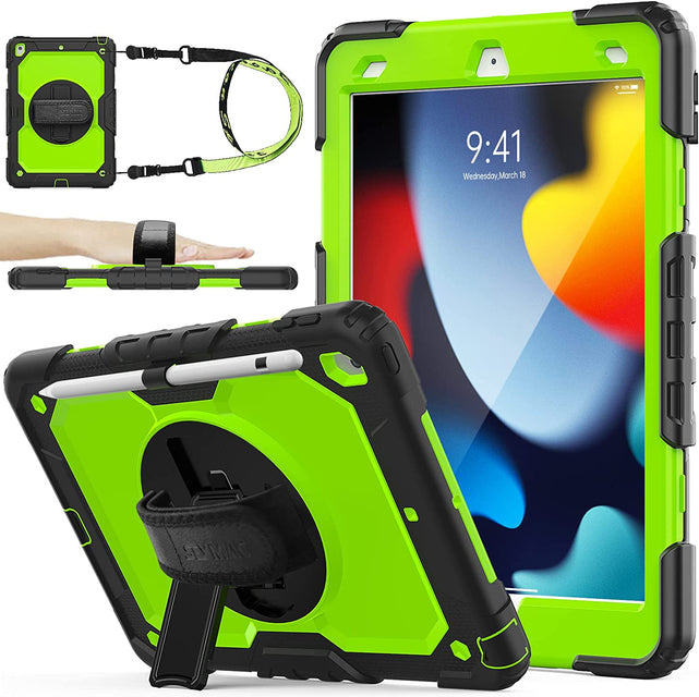 Redpepper iPad 10.2 Cover 9/8/7 gen nera con pellicola