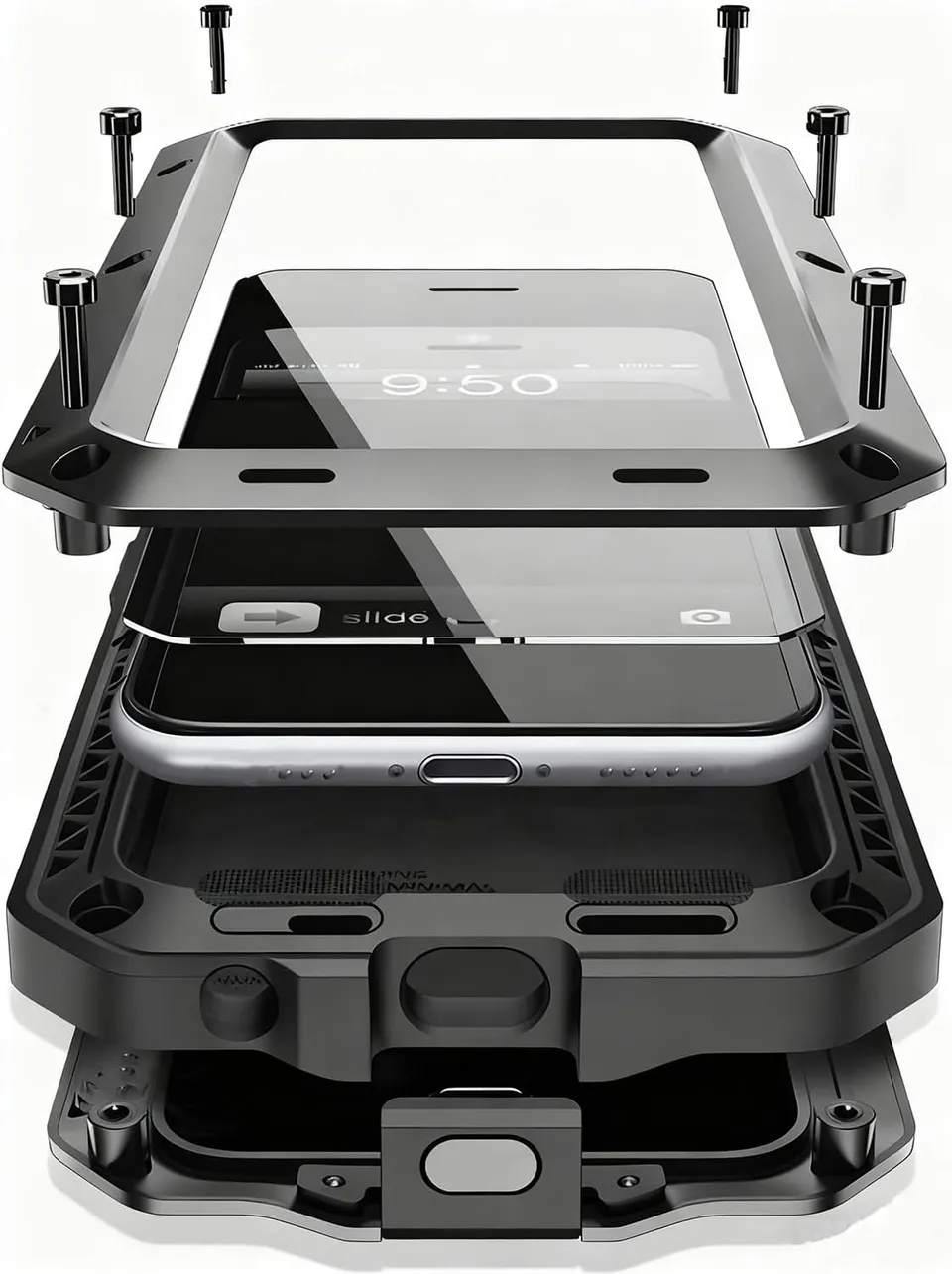 Redpepper iPhone 17 Pro Max cover alluminio blindata 360°