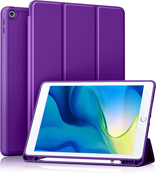 Redpepper iPad 10.2 Cover Nera Pelle Stand Porta Matita