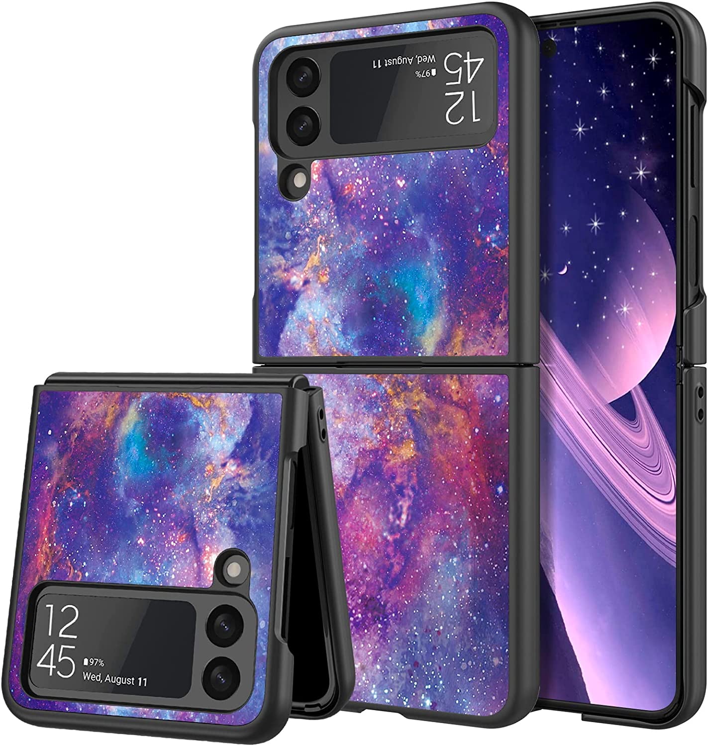 Redpepper Galaxy Z Flip 4 5G custodia viola nero fosforescente