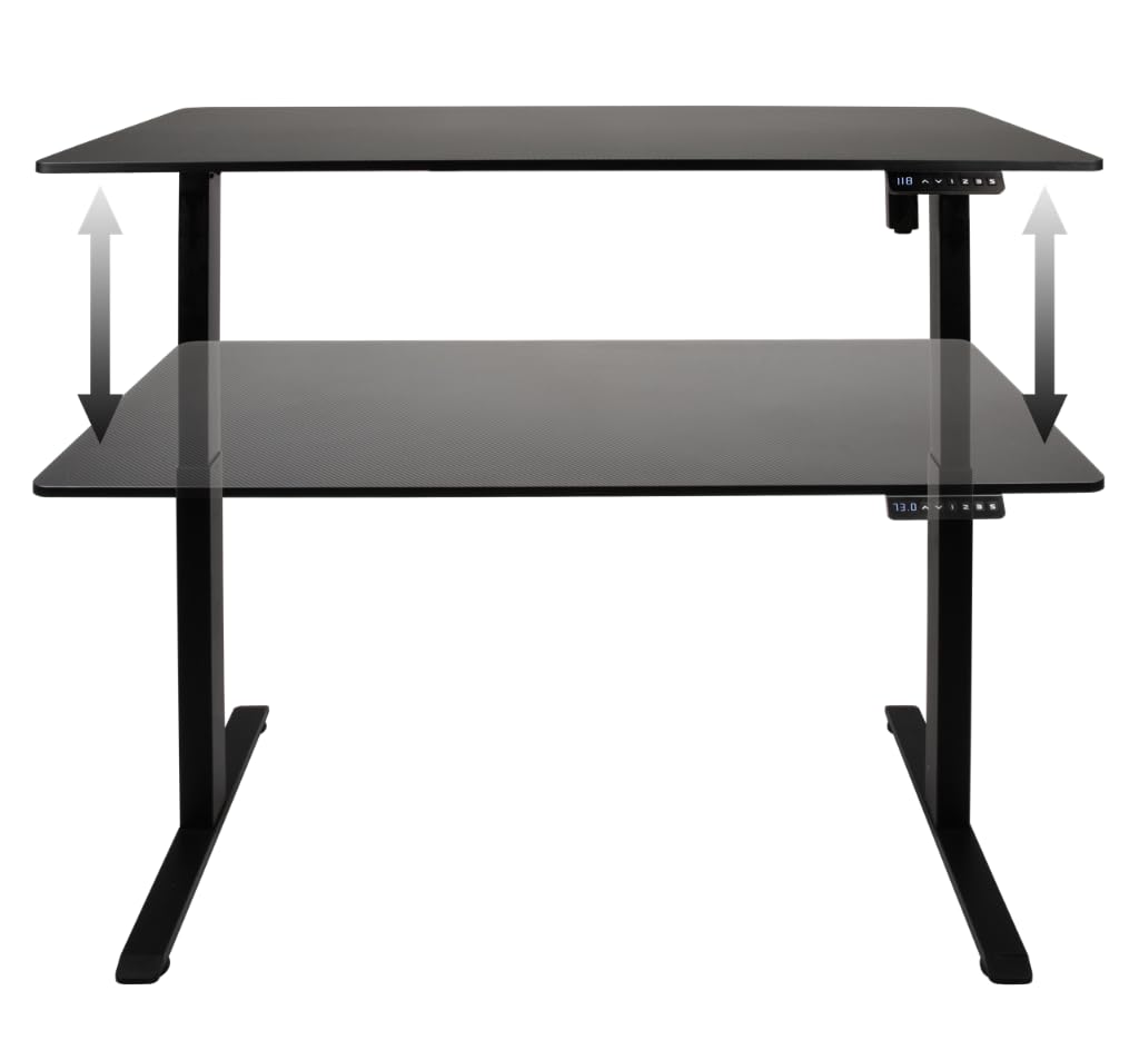 Konix Elevate Scrivania gaming regolabile nera 120x60