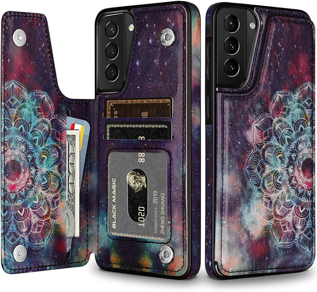Redpepper Galaxy Cases S21 Plus Flip Custodia portafoglio nera