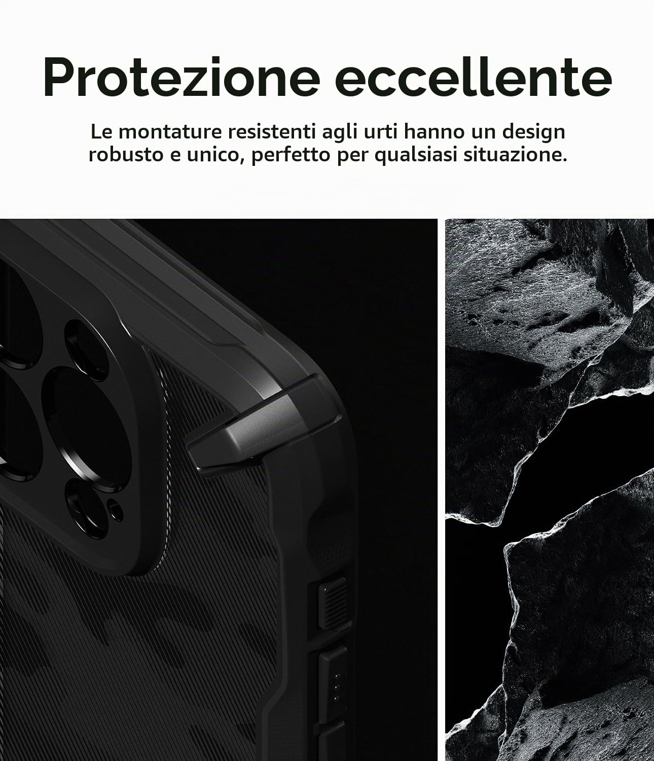 Ringke Fusion-X Cover iPhone 15 Pro Mimetica Camo Black