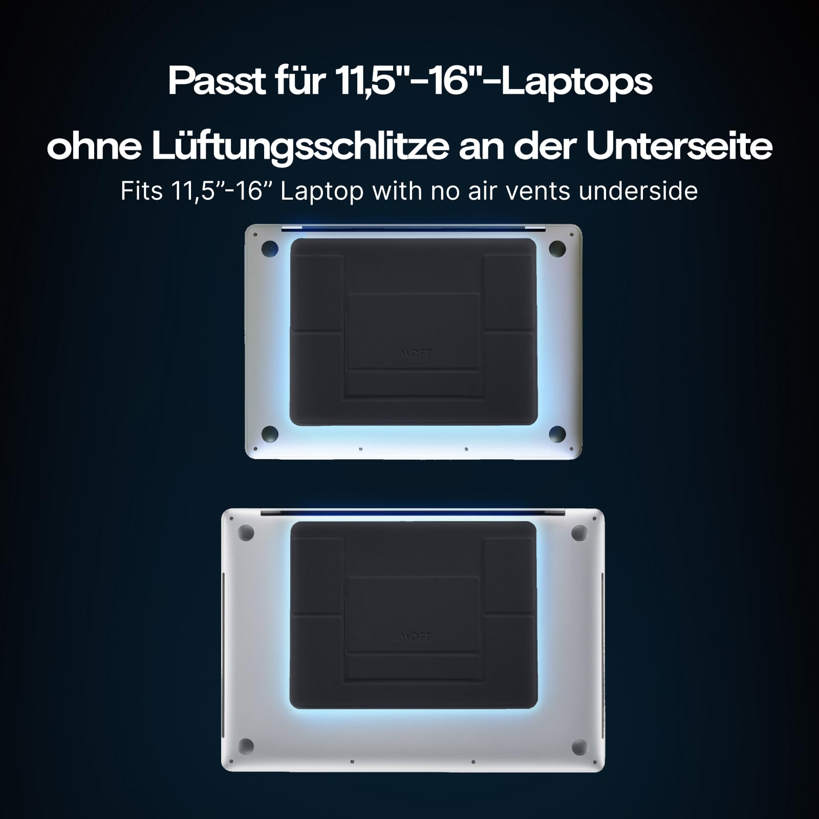 MOFT Invisible Series supporto MacBook 16" nero grafene