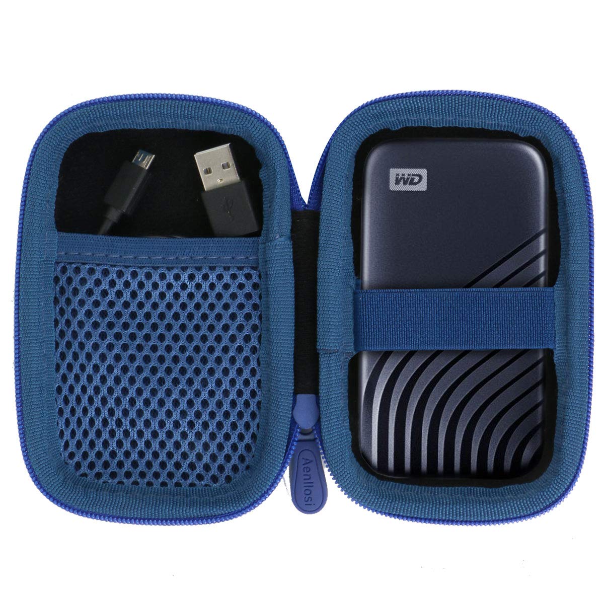 Aenllosi SSD Case custodia rigida WD My Passport SSD blu EVA